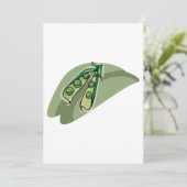 erwten in een peul kaart (Staand voorkant)