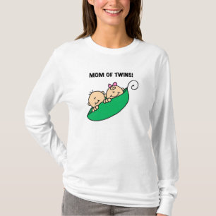 Erwten in een peutermoeder van tweelingen t-shirt
