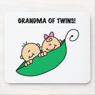 Erwten in een Pod Grandma of Twins Muismat
