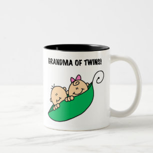 Erwten in een Pod Grandma of Twins Tweekleurige Koffiemok