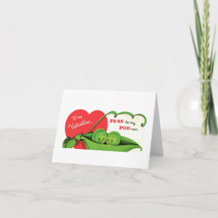 erwten in een pod Valentijn Kaart