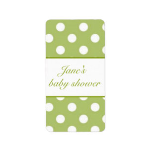 erwten in een Snoep met twee Baby showers  Etiket