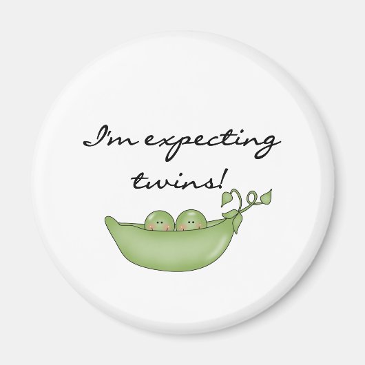 Erwten in peul die Twinden verwachten Magneet (Voorkant)