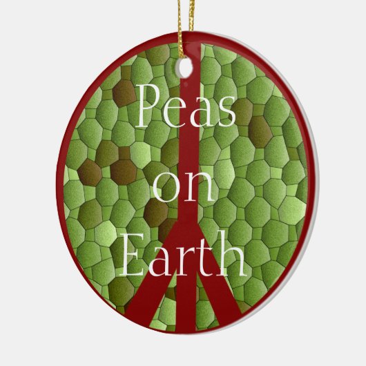 Erwten op aarde - Ornament van het vredessymbool (Links)