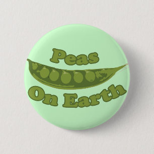 Erwten op aarde ronde button 5,7 cm
