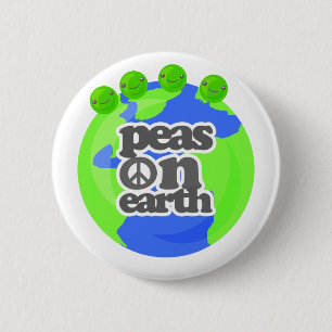 Erwten op aarde ronde button 5,7 cm
