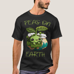 Erwten op Aarde Veganistisch Vegetarisch Plantgeba T-shirt