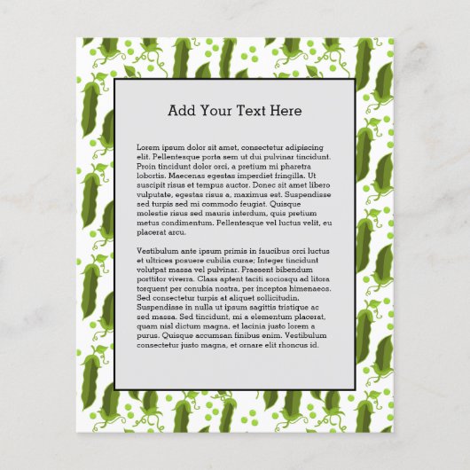 Erwten Planten bladeren Ronde plantaardig gezond v Flyer (Voorkant)