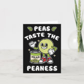 Erwten proeven de Peaness Peas Beans Rude Joke Kaart (Voorkant)