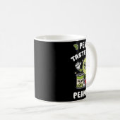 Erwten proeven de Peaness Peas Beans Rude Joke Koffiemok (Voorkant rechts)