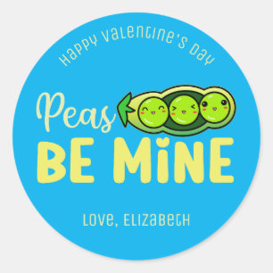 Erwten zijn van mijn Funny Pun Cute Valentijnsdag  Ronde Sticker