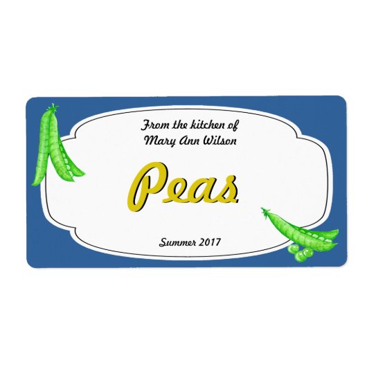 erwtenconserven etiket (Voorkant)