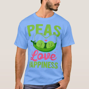 Erwtenliefde geluk Veggie Funny Veganisme T-shirt