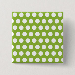 Erwtensoep met stippen vierkante button 5,1 cm