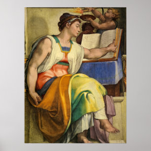 Erythraean Sibyl door Michelangelo Poster