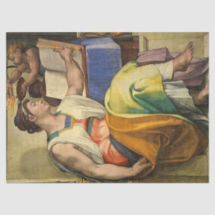 Erythraean Sibyl door Michelangelo Tissuepapier