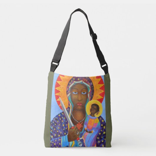 Erzulie Dantor Black Madonna Voodoo Crossbody Tas (Voorkant)