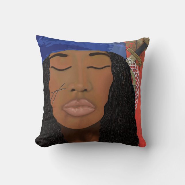 Erzulie Dantor Voodoo Art Pillow Kussen (Voorkant)