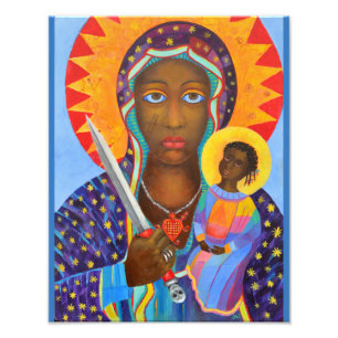 Erzulie Dantor Zwarte Madonna Voodoo Lwa Foto Afdruk