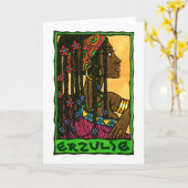 Erzulie-Wenskaart Kaart (Gele Bloem)