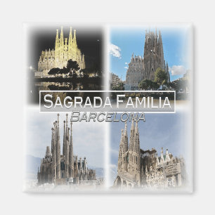ES0126 Europa, Spanje, Barcelona, Sagrada Familia, Magneet
