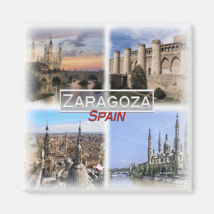 ES0144 Europa, Spanje, Zaragoza, Koelkast Magneet