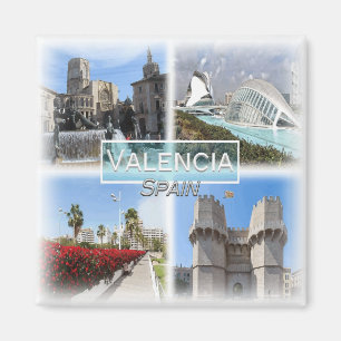 ES0151 Europa, Spanje, Valencia, Koelkast Magneet