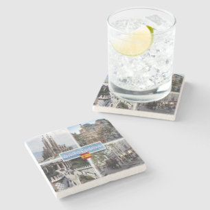 ES Barcelona - Sagrada Familia - Casa Batllo Stenen Onderzetter