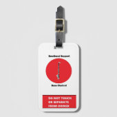 ES Bass Klarinet Label Bagagelabel (Voorkant (verticaal))