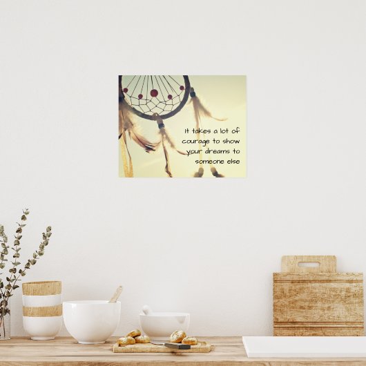 Es braucht viel Mut Poster (Keuken)