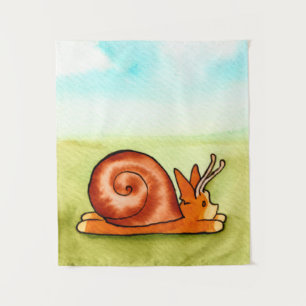 Es-Corg-O Snail Corgi Waterverf Wandkleed