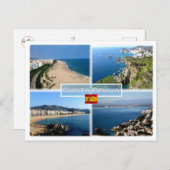 ES Costa Brava - Calella Beach - Tossa de Mar - Briefkaart (Voorkant / Achterkant)
