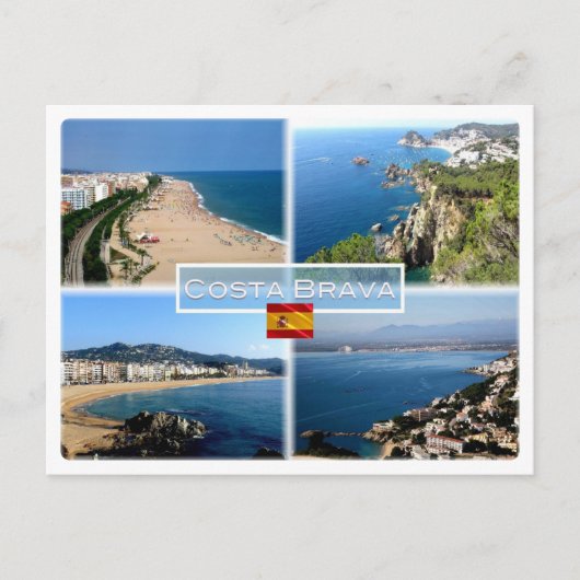 ES Costa Brava - Calella Beach - Tossa de Mar - Briefkaart (Voorkant)