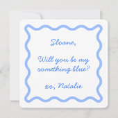 Es-je quelque chose de bleu ? Carte de proposition (Devant)