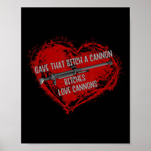 Es Love Cannons Funny Adult Meme Gamer Anime Poster