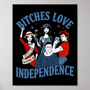 Es Love Onafhankelijkheid Grappige Vrouwen 4 Juli Poster