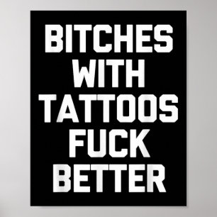 ES met Tattoos voor beter - grappig Tattoo liefheb Poster