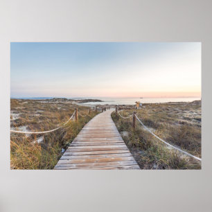 Es Pujols-strand op zonsopgang Poster
