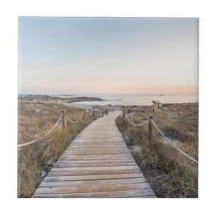 Es Pujols-strand op zonsopgang Tegeltje