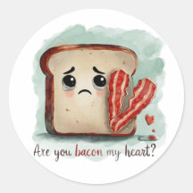 Es-Tu Bacon Mon Coeur ? Sticker pour jeu de mots