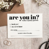 Es-Tu En Mariage Drôle Carte RSVP Mariage