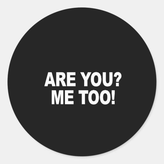 Es-tu - Moi aussi Sticker de pare-chocs (Devant)
