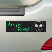 "Es-Tu Prêt ?" Autocollant pare-chocs Alien (En voiture)