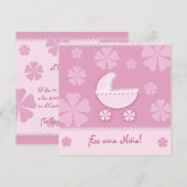 Es una Niña 01 - Invitación Kaart (Voorkant / Achterkant)