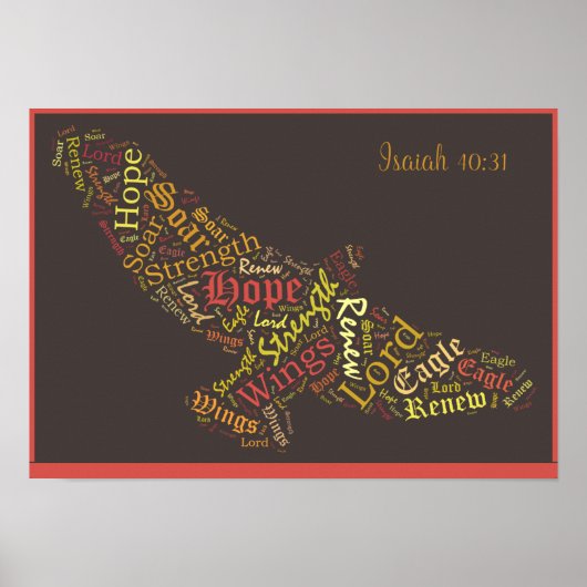 Esaïe 40:31 Poster du verset de la Bible (Devant)