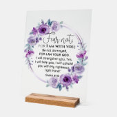 Esaïe 41:10 Crainte non violet Écriture florale (Angle)