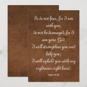 Esaïe 41:10 Verset biblique pour la force carte pl (Devant / Derrière)