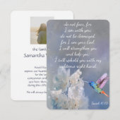 Esaïe 41:1 Bible Écriture Merci Personnellement (Devant / Derrière)