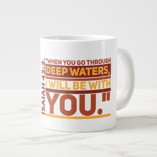 Ésaïe 43:2 Mug Jumbo (Devant droit)