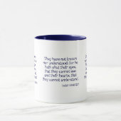 Esaïe 44:18 KJV Bible Écriture Mug à deux tons (Centre)